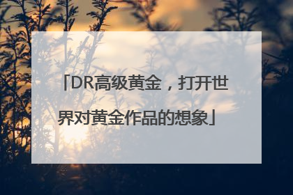 DR高级黄金，打开世界对黄金作品的想象