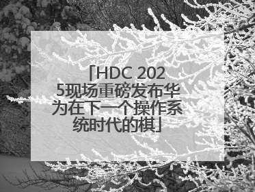 HDC 2025现场重磅发布华为在下一个操作系统时代的棋